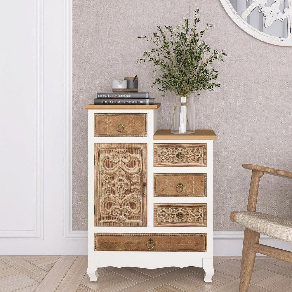 JimsMaison 22 in. W x 12 in. D x 30 in. H Brown Freestanding Linen Cabinet (1)