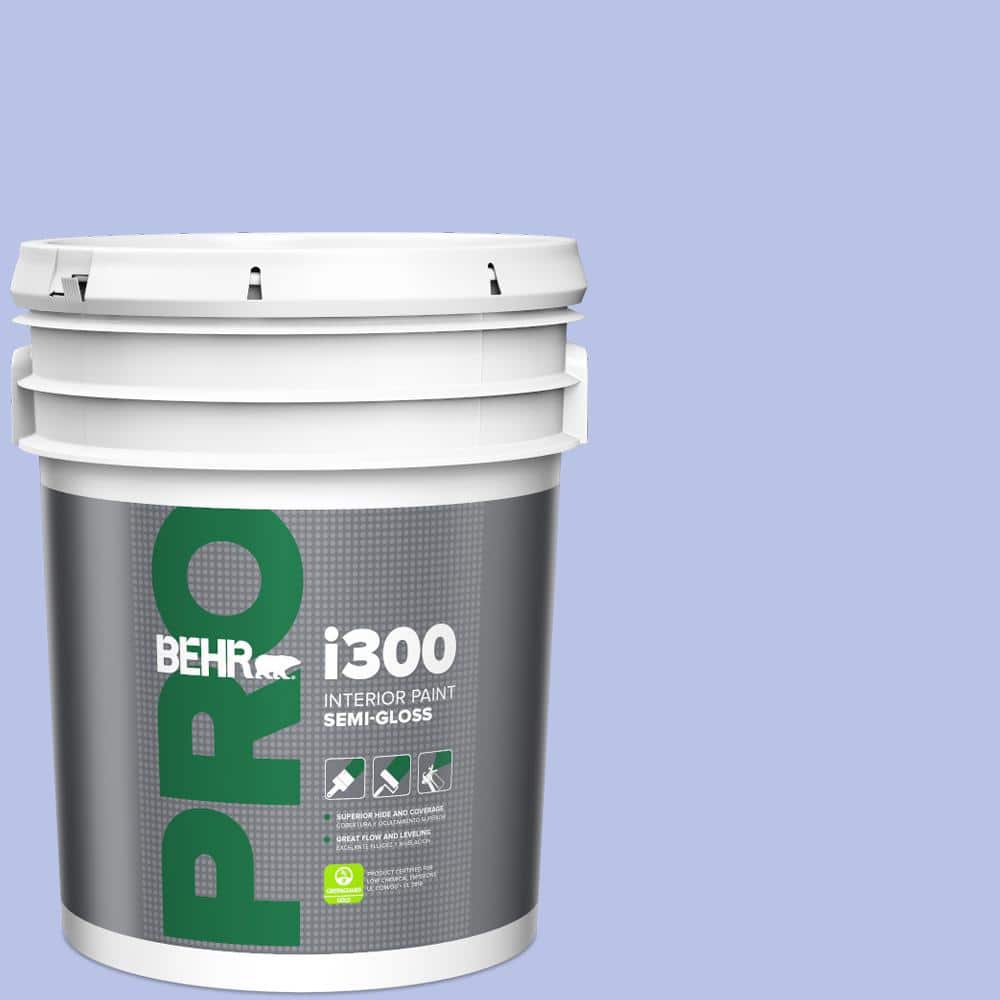 BEHR PRO 5 gal. #P540-3 Canterbury Bells Semi-Gloss Interior Paint