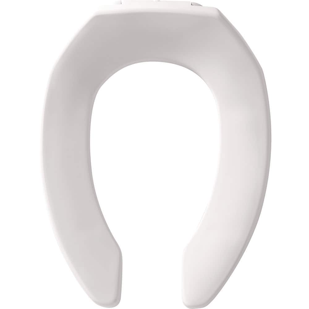 BEMIS Commercial Elongated Never Loosens Plastic Toilet Seat in White (2)