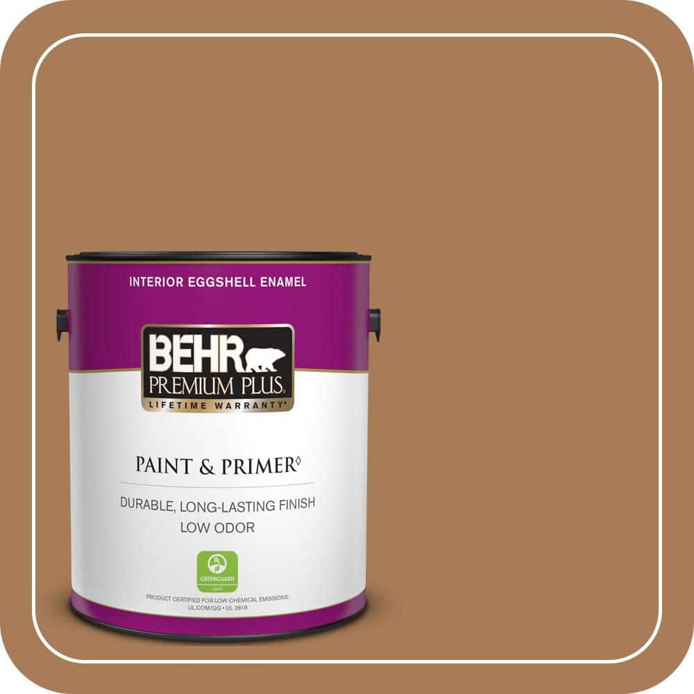 BEHR PREMIUM PLUS 1 gal. #S270-7 Antique Penny Eggshell Enamel Low Odor Interior Paint & Primer