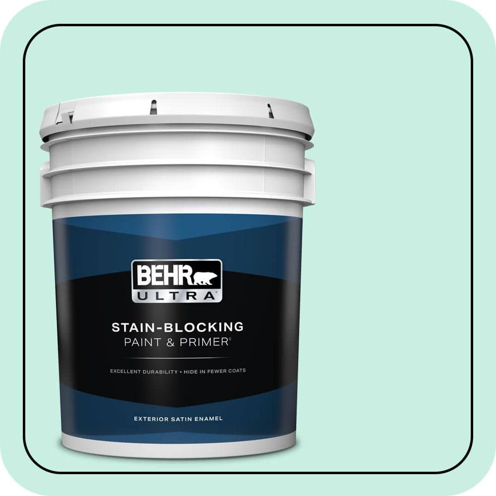 BEHR ULTRA 5 gal. #P430-1 Summer House Satin Enamel Exterior Paint & Primer