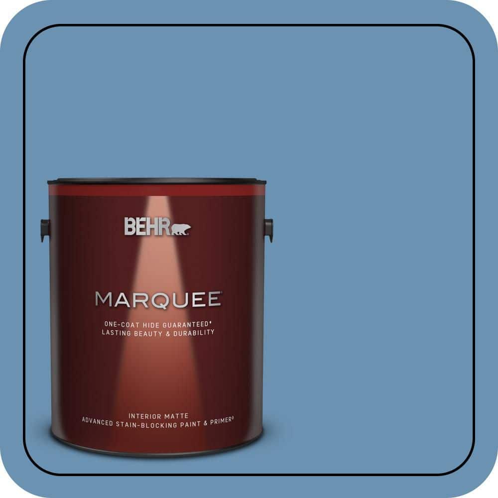 BEHR MARQUEE 1 gal. #M510-4 Brittany Blue One-Coat Hide Matte Interior Paint & Primer
