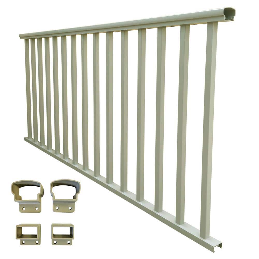 EZ Handrail 6 ft. x 36 in. Clay Aluminum Baluster Rail Kit (1)