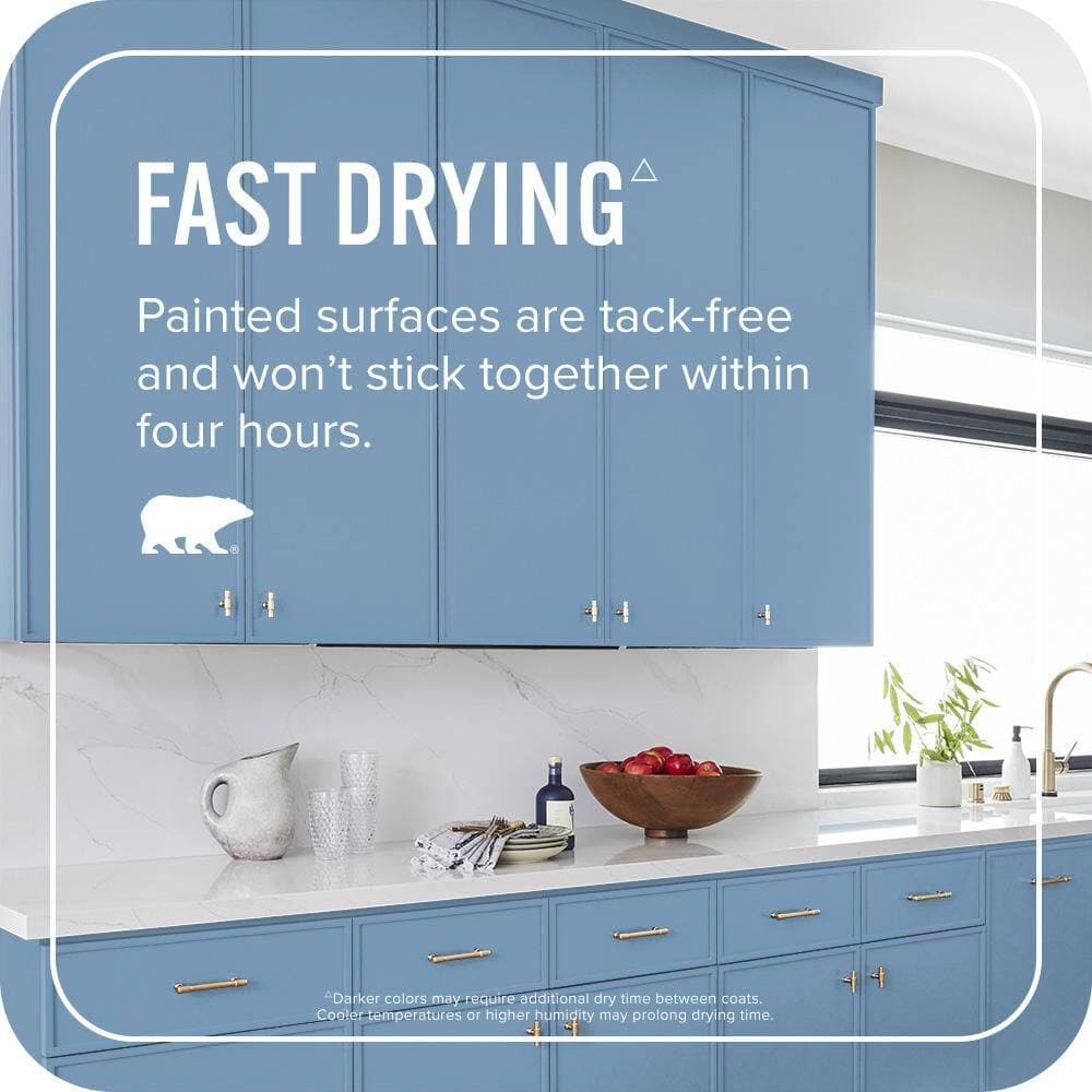 BEHR PREMIUM PLUS #T13-5 Belladonna Enamel Interior Stain-Blocking Paint and Primer (3)