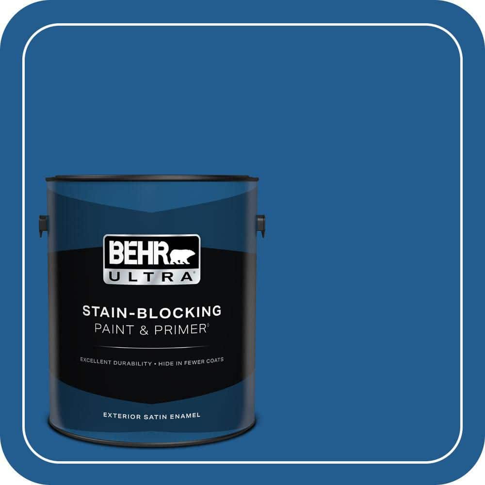 BEHR ULTRA 1 gal. #S-G-570 Sapphire Lace Satin Enamel Exterior Paint & Primer
