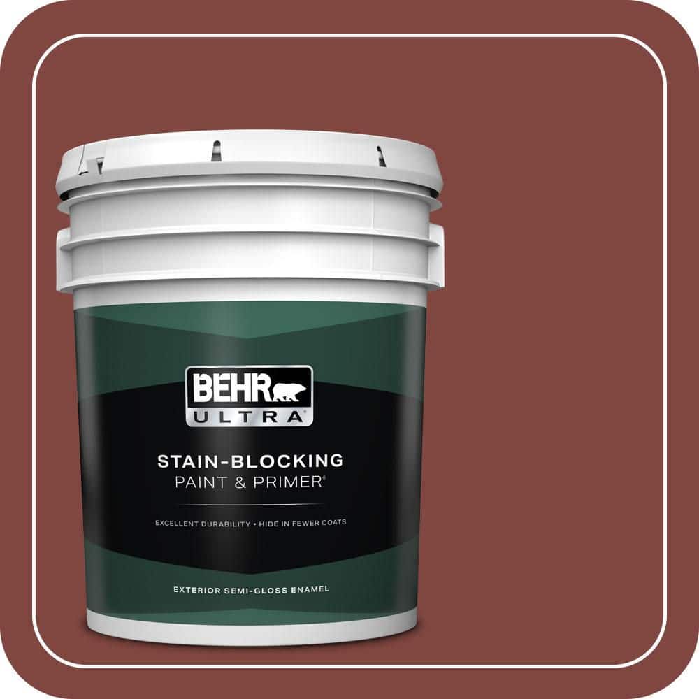 BEHR ULTRA 5 gal. #S-H-160 Sly Fox Semi-Gloss Enamel Exterior Paint & Primer