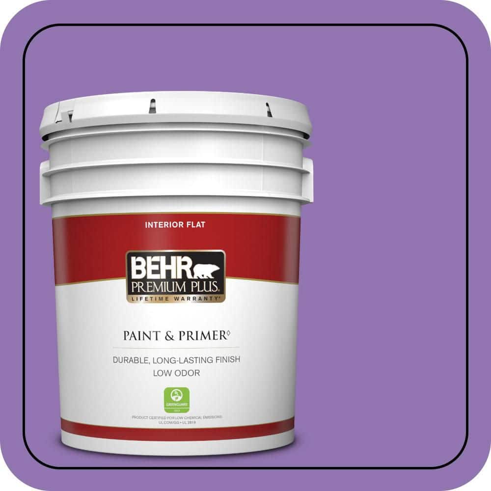 BEHR PREMIUM PLUS 5 gal. #P570-5 Romantic Moment Flat Low Odor Interior Paint & Primer
