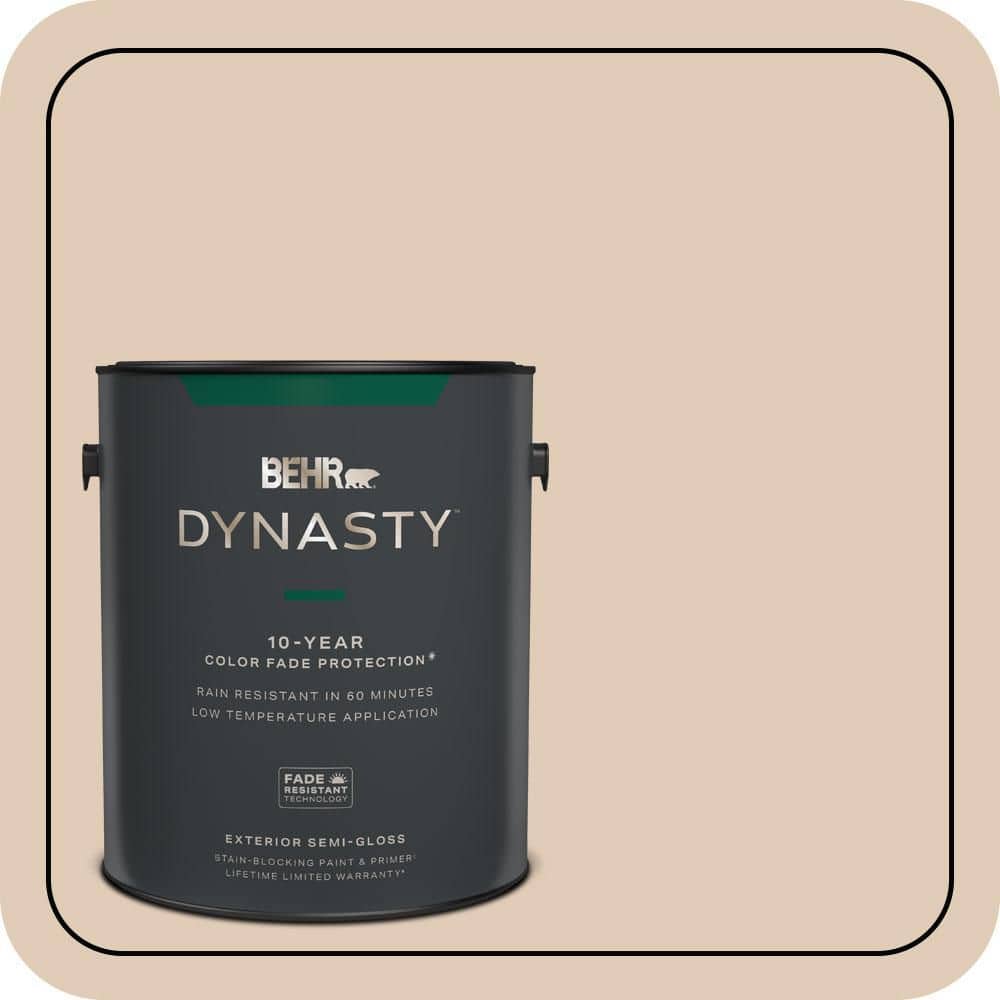 BEHR DYNASTY 1 gal. #S240-2 Rice Crackers Semi-Gloss Exterior Stain-Blocking Paint & Primer