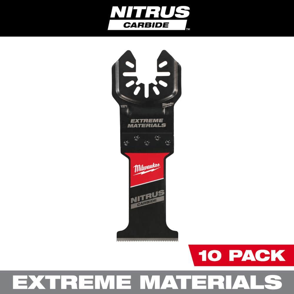 Milwaukee 1-3/8 in. Nitrus Carbide Universal Fit Extreme Materials Cutting Oscillating Multi-Tool Blade (10-Pack)