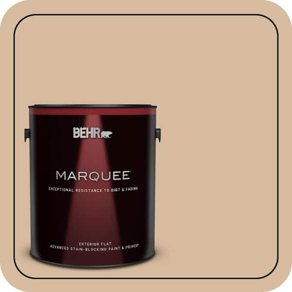 BEHR MARQUEE 1 gal. #T18-06 Kombucha Flat Exterior Paint & Primer (2)