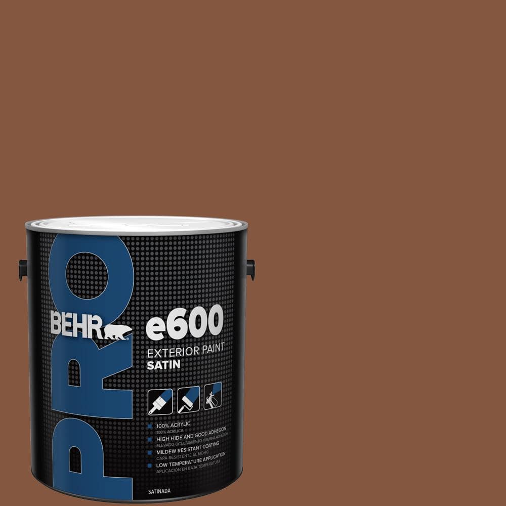 BEHR PRO 1 gal. #230F-7 Florence Brown Satin Exterior Paint