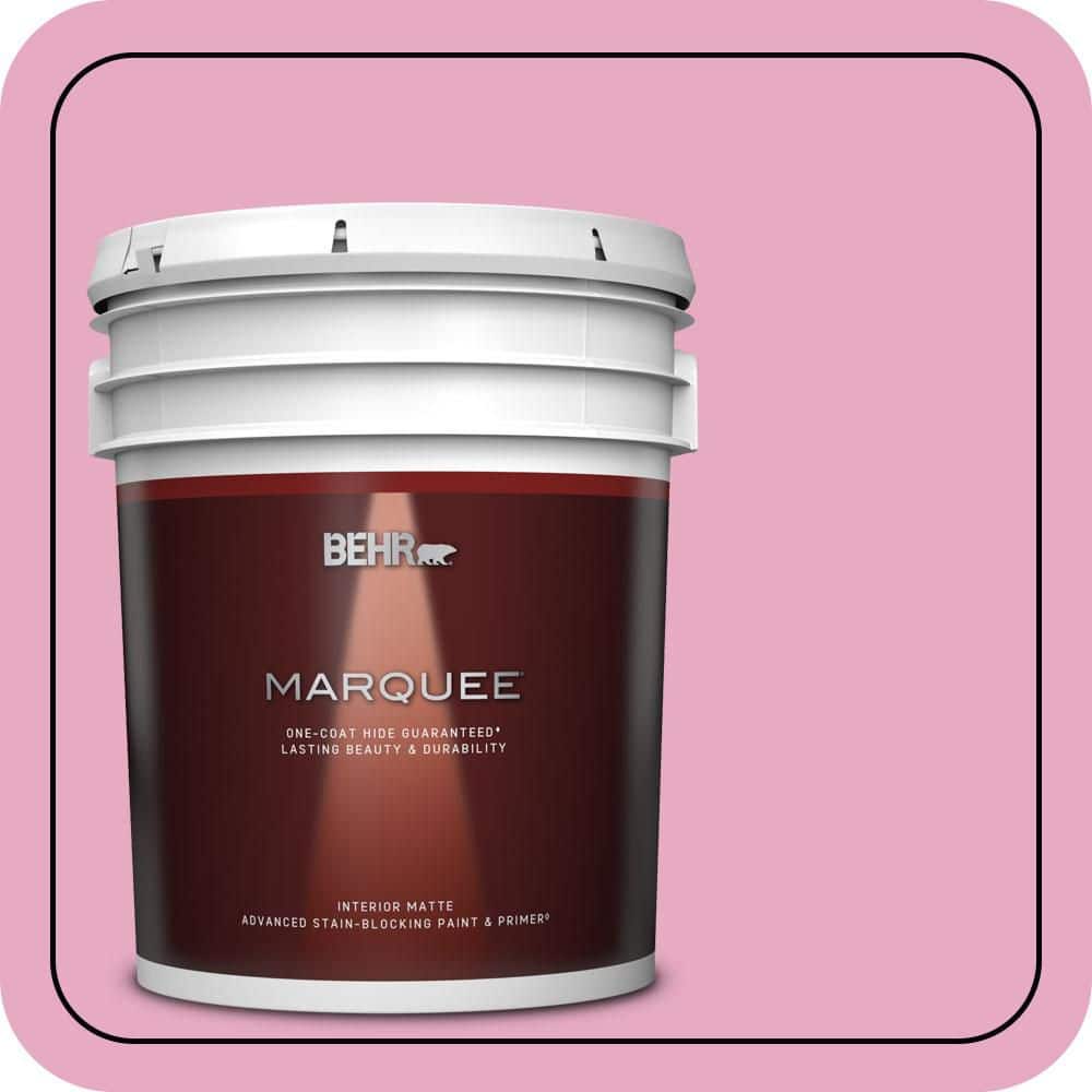 BEHR MARQUEE 5 gal. #P130-3 Little Princess Matte Interior Paint & Primer