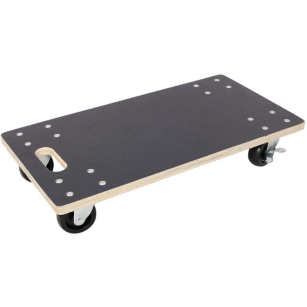 Primehome 22.5 in. x 11.4 in. Heavy Duty Wooden Furniture Dolly 2 Pack – 1320 lb Capacity with 4 PP Casters (2 Brakes) (2)