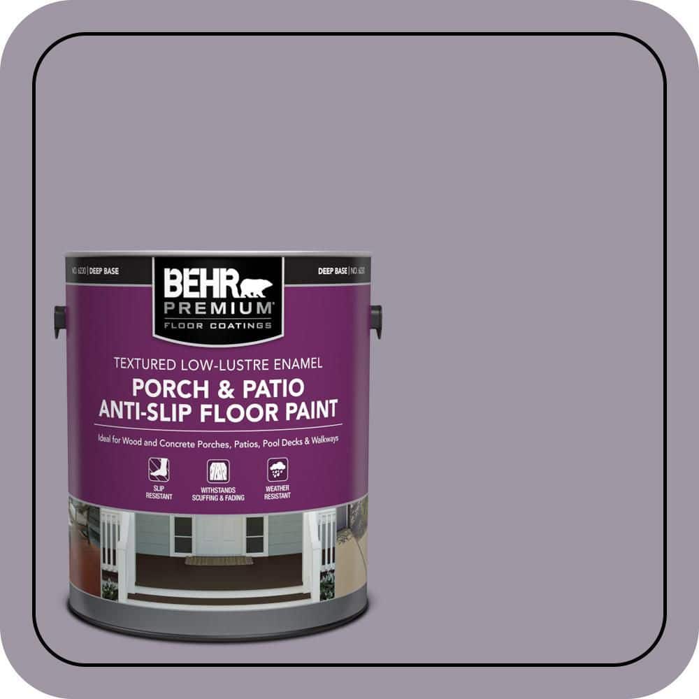 BEHR PREMIUM 1 gal. #N100-4 Fortune Textured Low-Lustre Enamel Interior/Exterior Porch and Patio Anti-Slip Floor Paint (1)
