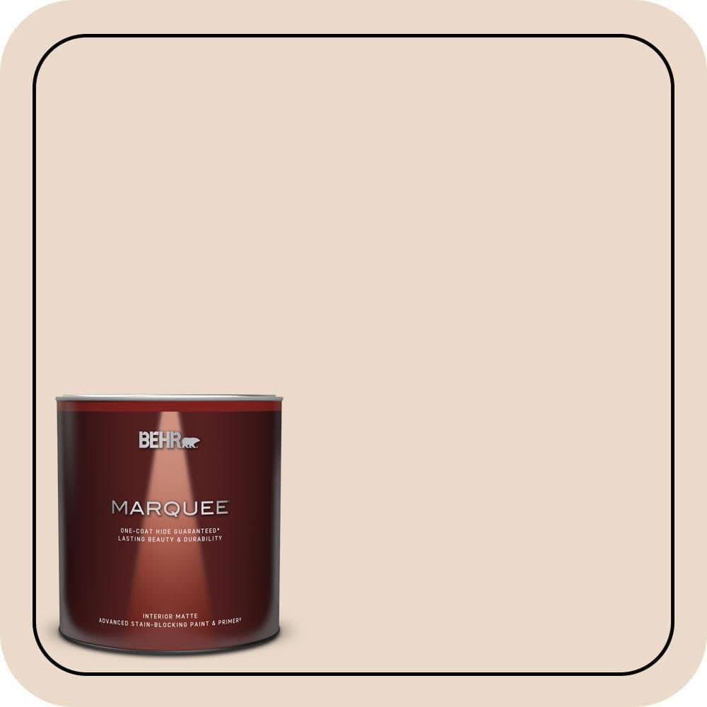 BEHR MARQUEE 1 qt. #S240-1 Creme Fraiche Matte Interior Paint & Primer