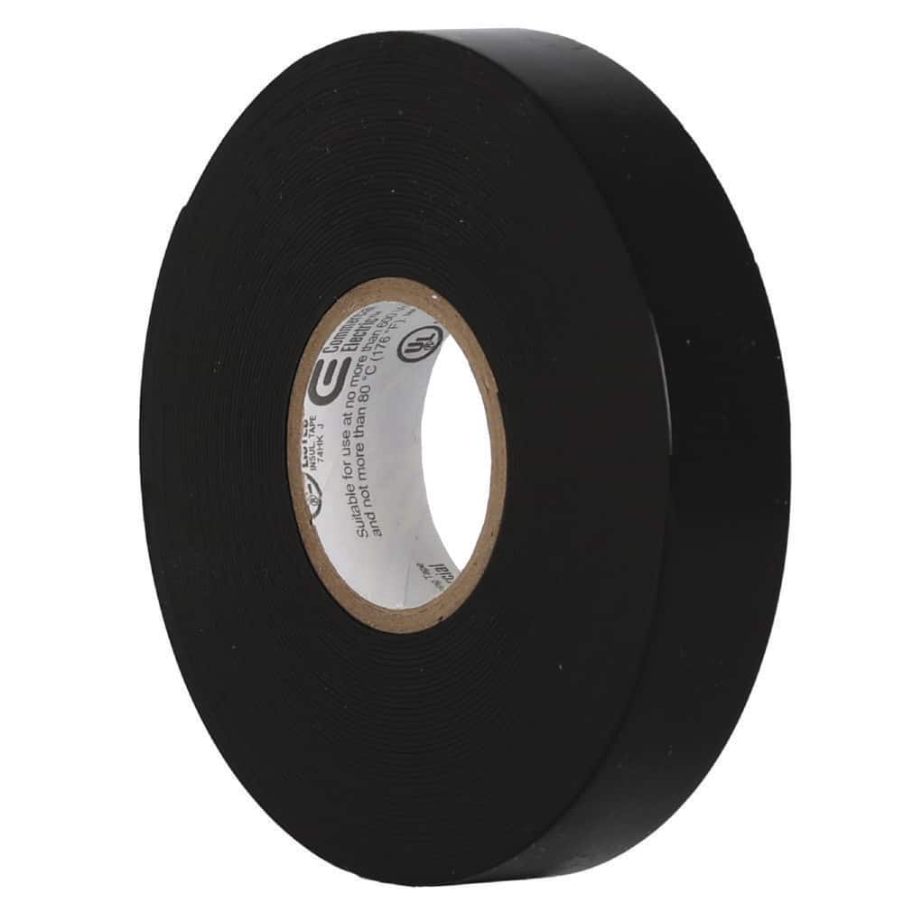 Commercial Electric 3/4 in. x 30 ft. Linerless Rubber Splicing Tape, Black (4)
