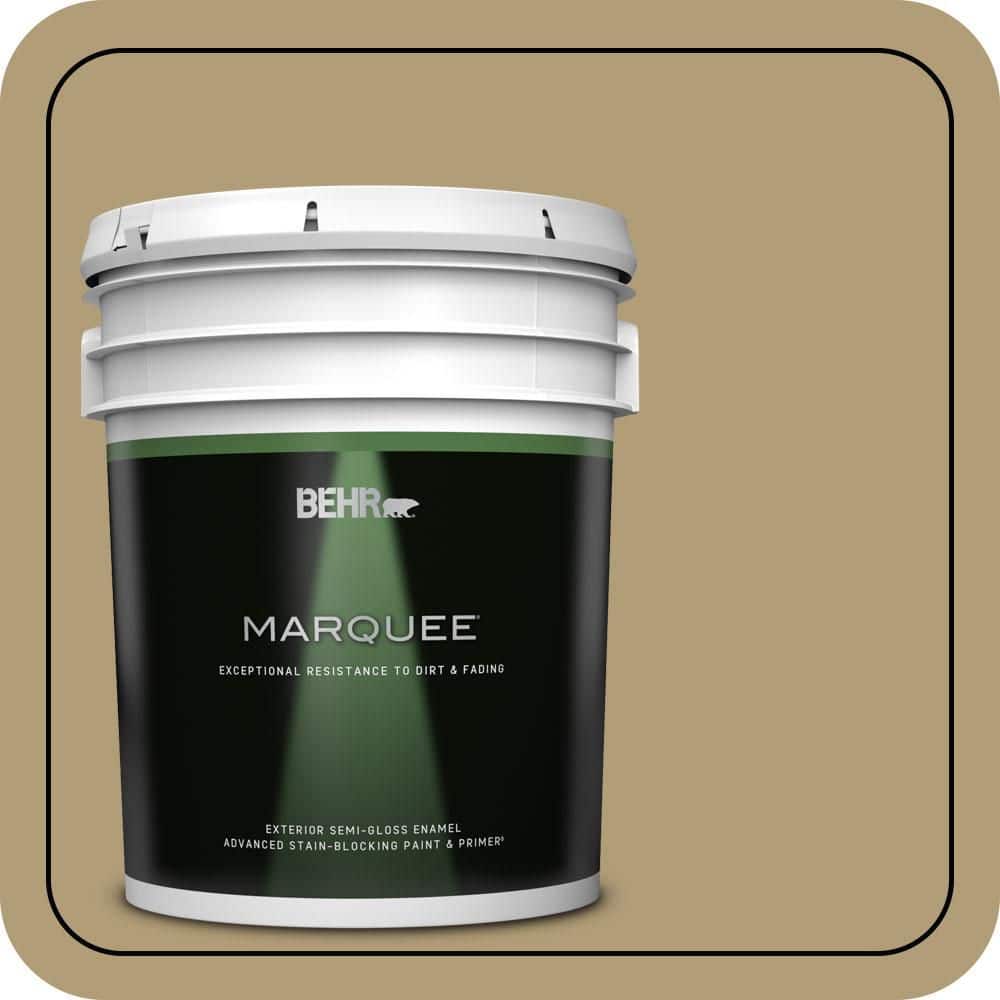 BEHR MARQUEE 5 gal. #S320-5 Ginger Tea Semi-Gloss Enamel Exterior Paint & Primer