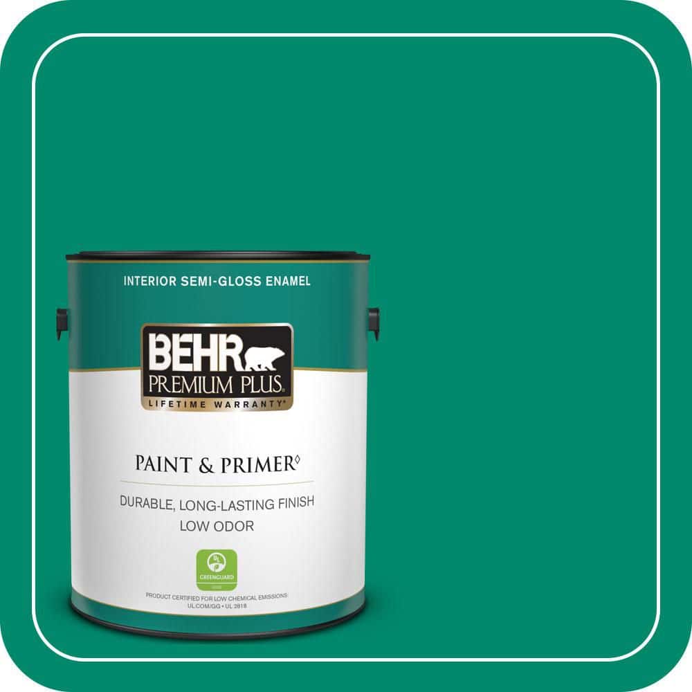 BEHR PREMIUM PLUS 1 gal. #P430-6A Celtic Queen Semi-Gloss Enamel Low Odor Interior Paint & Primer