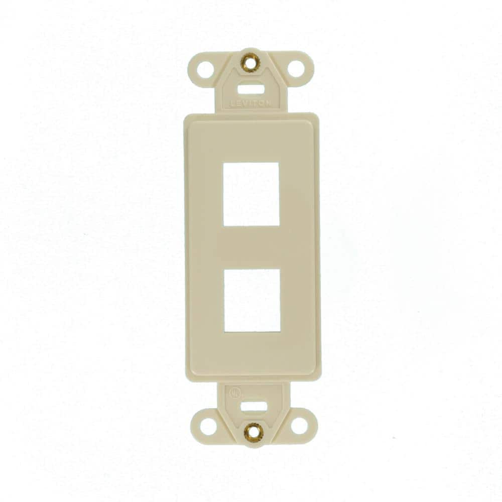 Leviton QuickPort Decora 2-Port Insert, Light Almond 41642-T (2)