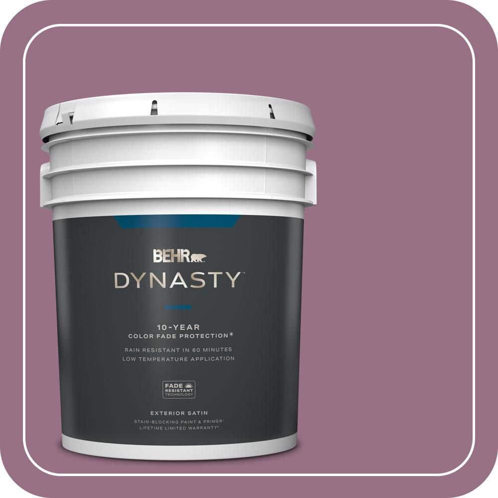 BEHR DYNASTY 5 gal. #690D-6 Meadow Flower Satin Enamel Exterior Stain-Blocking Paint & Primer