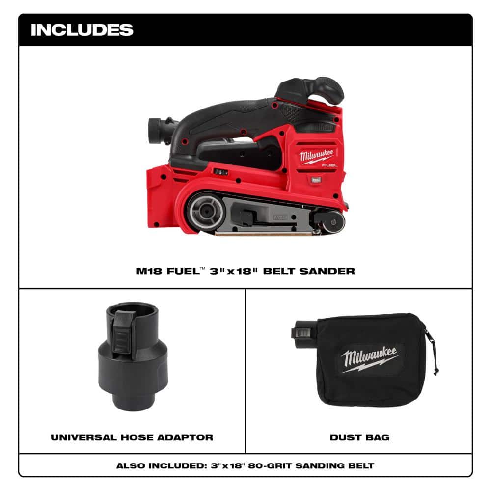 Milwaukee M18 FUEL 18-Volt Lithium-Ion Brushless Cordless Compact Router, Jigsaw and Belt Sander (2)