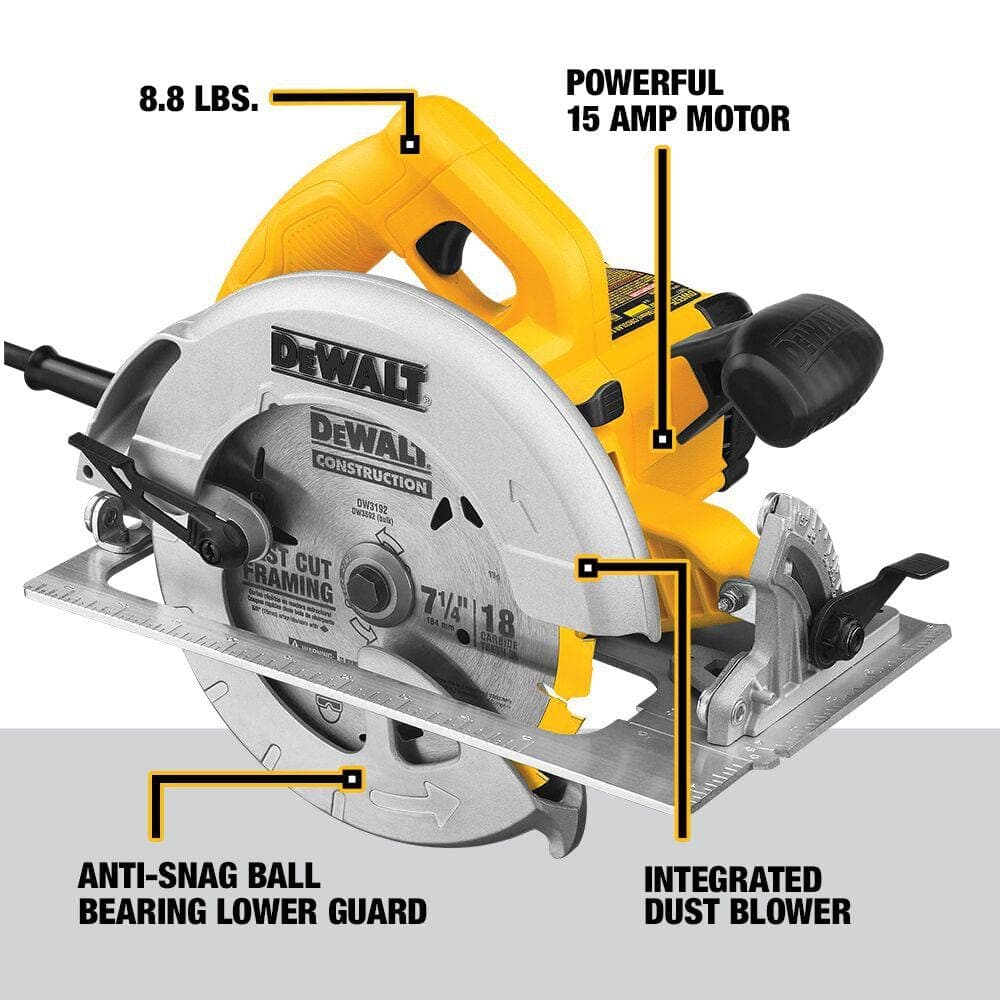 DEWALT 15 Amp Corded 7-1/4 in. Lightweight Circular Saw (2)