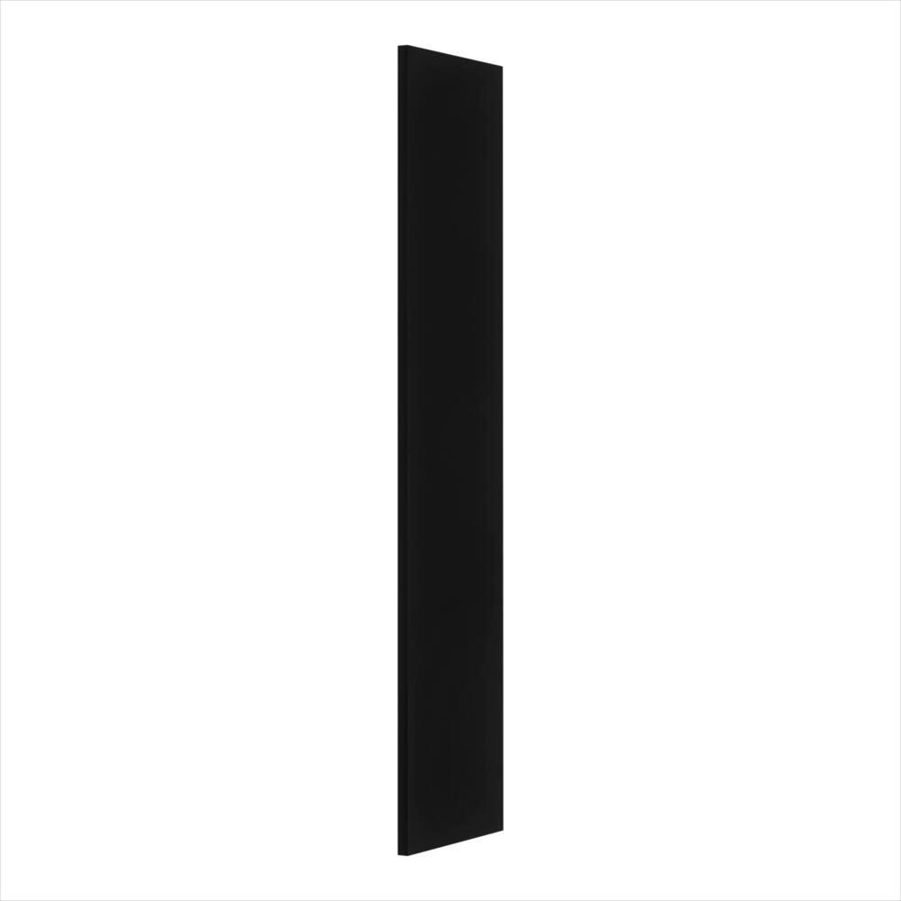 Hampton Bay Avondale/Leyton 11.25 in. W x 48 in. H Universal End Panel in Raven Black