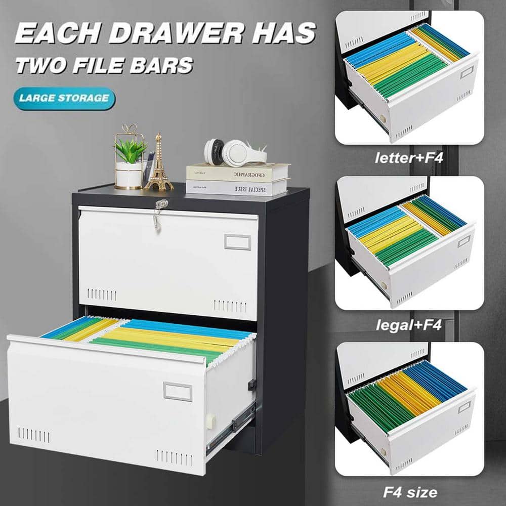 Unbranded 23.62 in. W 17.71 in. D 28.5 in. H Multi-Colored Metal Linen Cabinet Filing Cabinet with Sliding Bar (4)