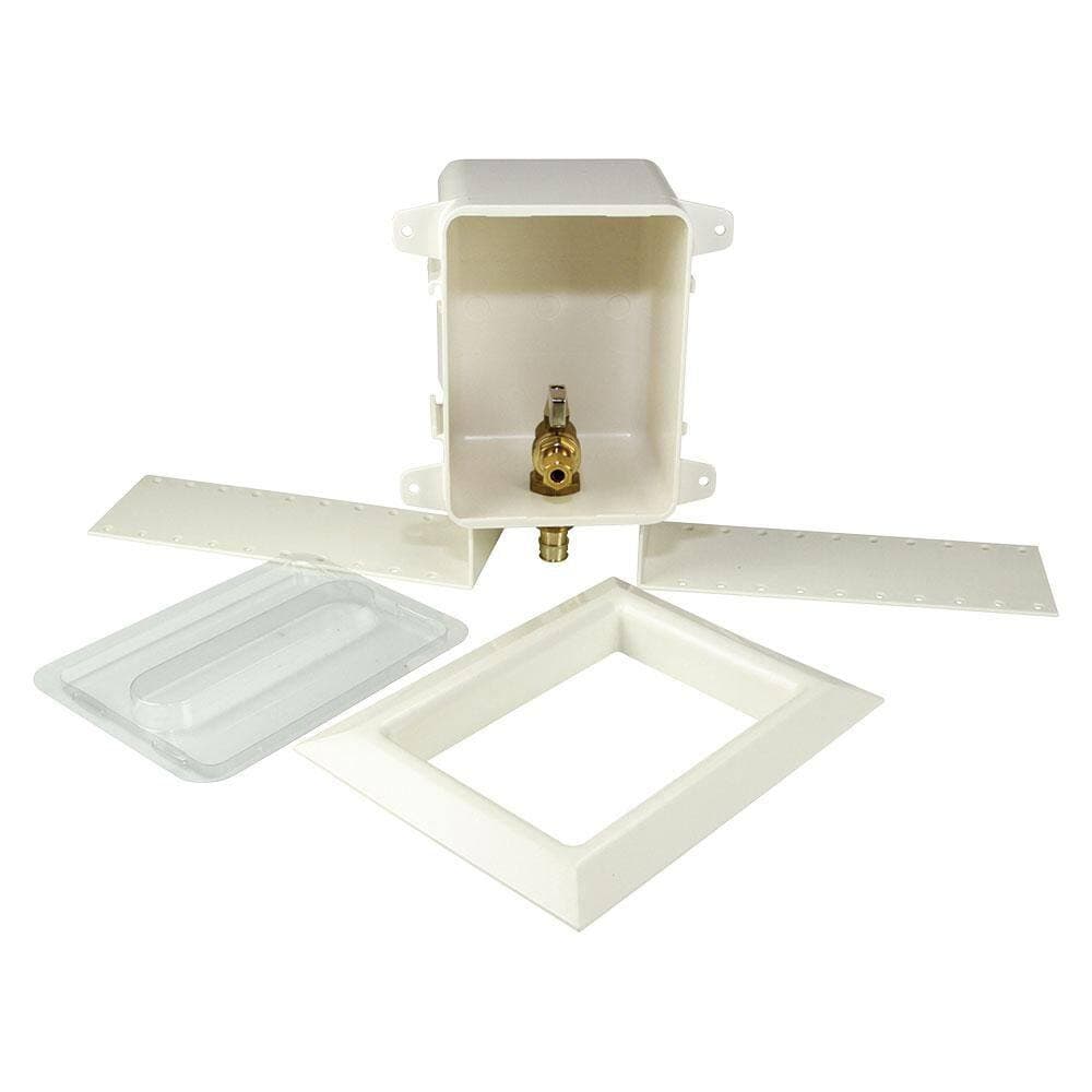 Uponor ProPEX 1/2 in. PEX-A Expansion Barb Lead-Free Brass Valve Ice Maker Outlet Box with Support Brackets (12-Pack) (3)