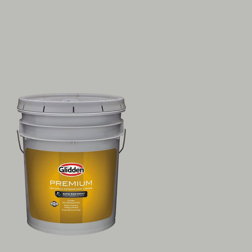 Glidden Premium 5 gal. PPG0994-3 Half Dome Flat Exterior Latex Paint