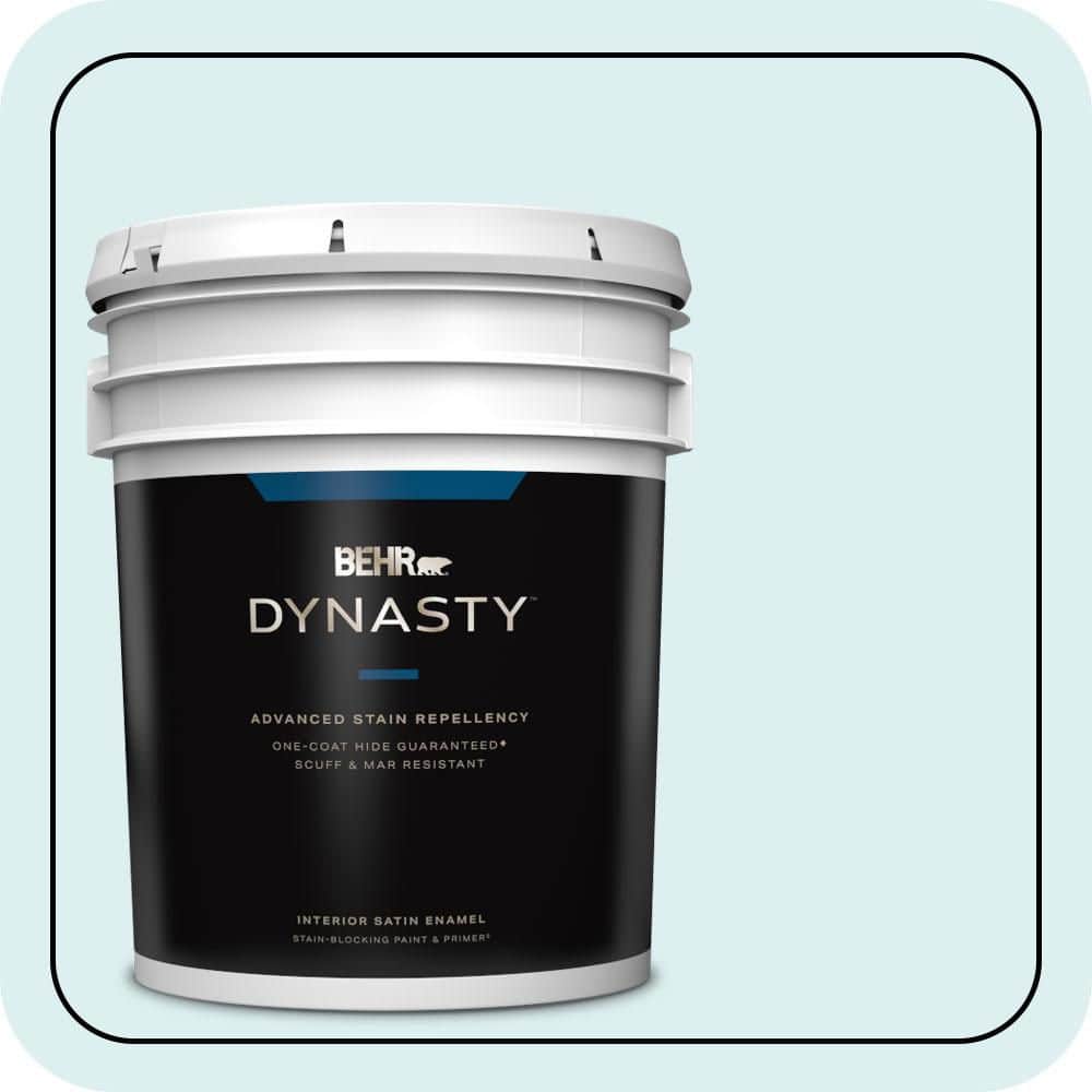 BEHR DYNASTY 5 gal. #510A-1 Soar Satin Enamel Interior Stain-Blocking Paint & Primer