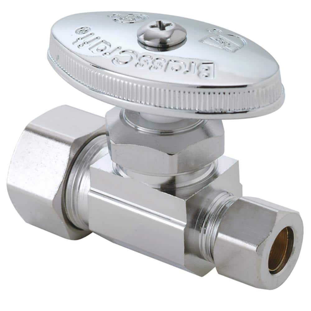 BrassCraft . FIP Inlet 3/8 in. Comp Outlet Multi Turn Valve