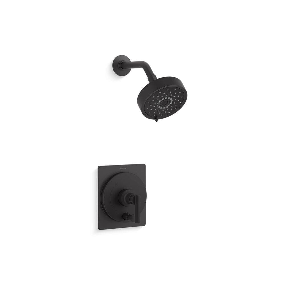 KOHLER Castia By Studio McGee Rite-Temp Shower Trim Kit 1.75 GPM in Matte Black (1)