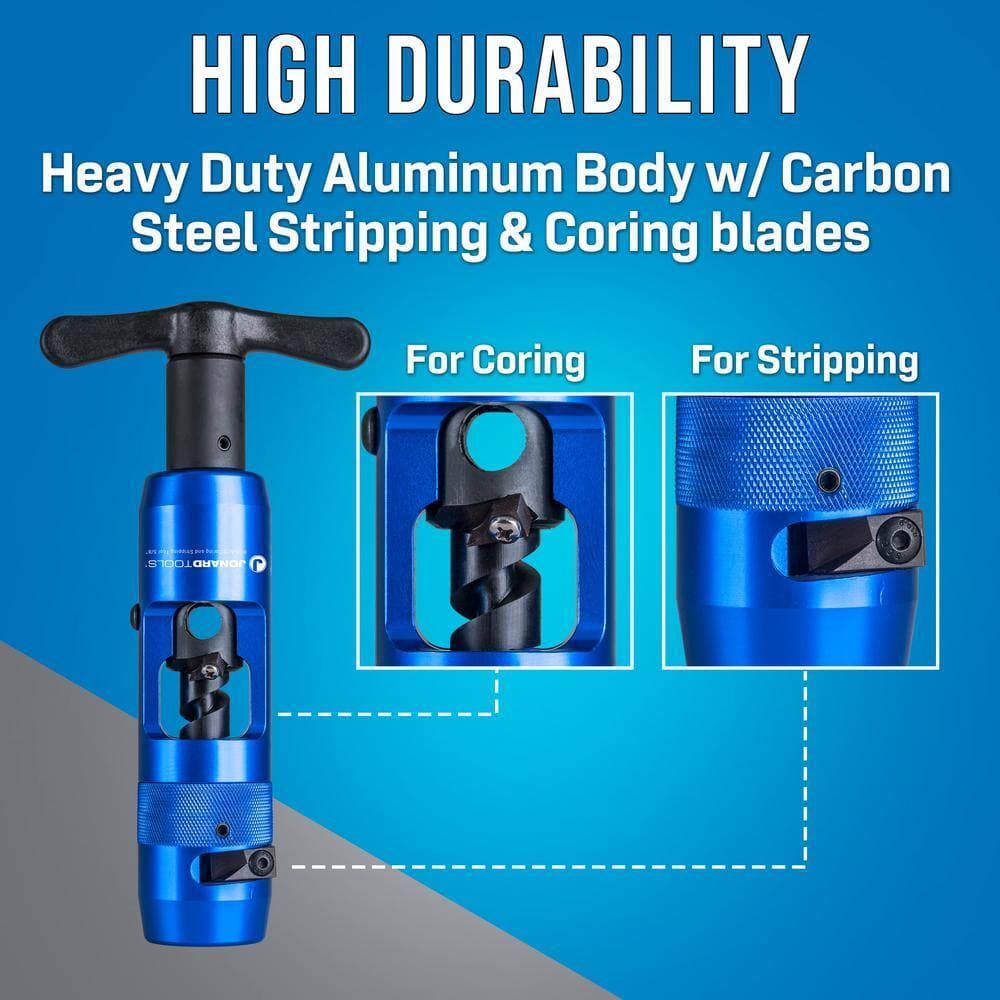 JONARD TOOLS 5/8 in. Hardline Coring and Stripping Tool for Times Fiber T10 and Commscope P3 Cables (3)