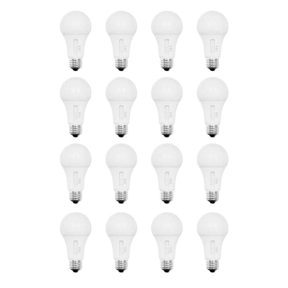Feit Electric 60-Watt Equivalent A19 Non-Dimmable 90 CRI E26 LED Light Bulb with Selectable White 2700K/3000K/5000K (16-Pack) (2)