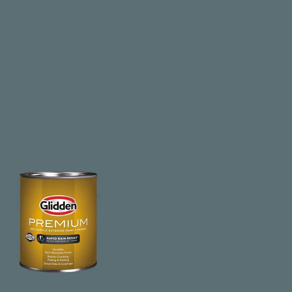 Glidden Premium 1 Qt. Superstition PPG1035-6 Flat Exterior Latex Paint