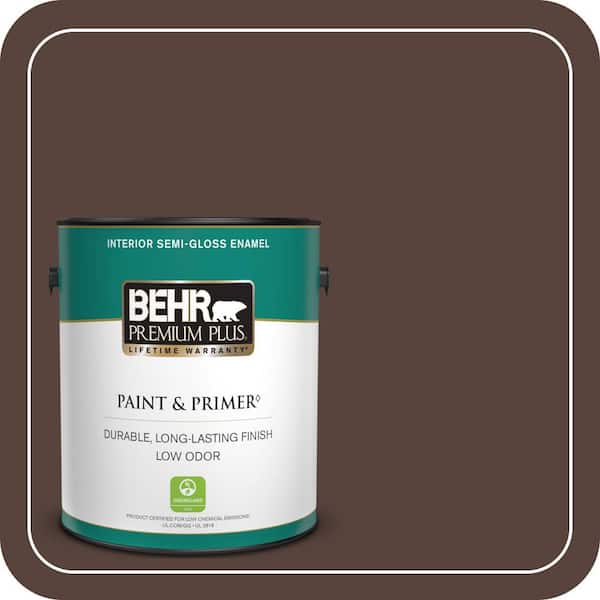 BEHR PREMIUM PLUS #BXC-78 Cordovan Leather Enamel Low Odor & Primer (3)