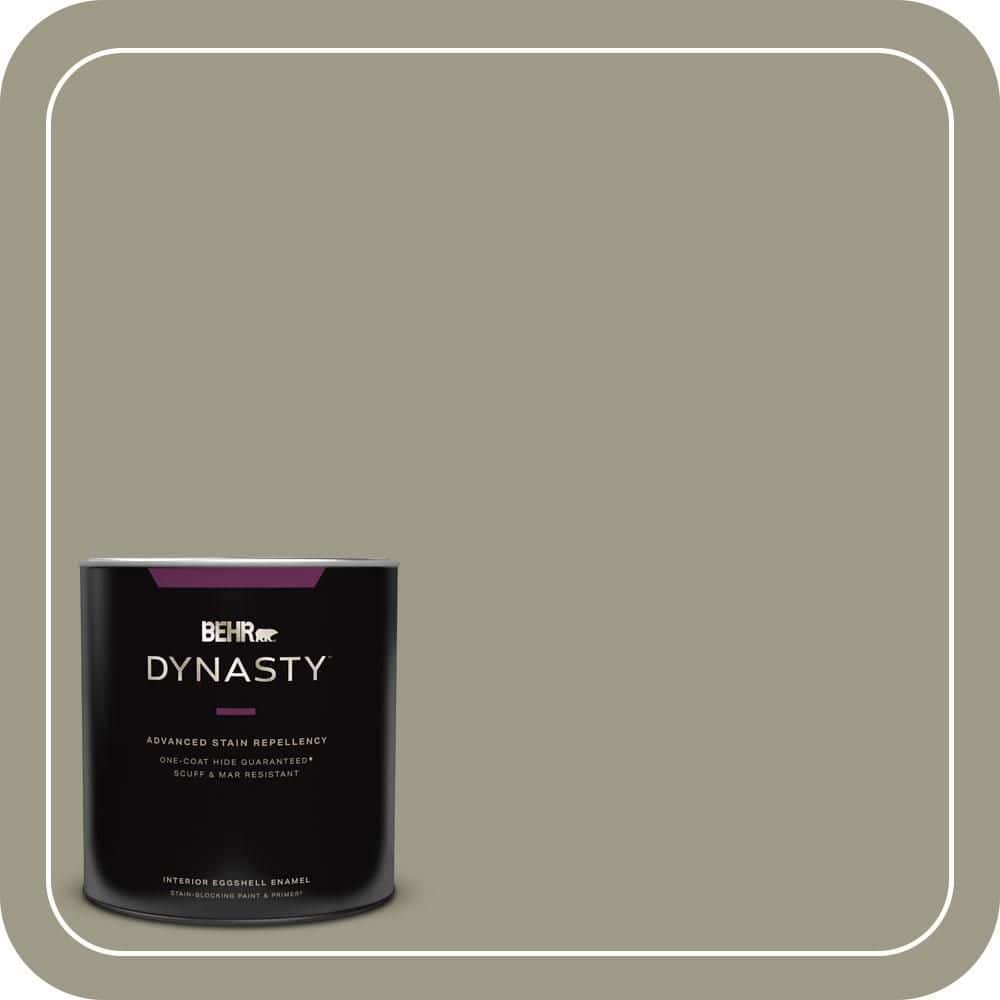 BEHR DYNASTY 1 qt. #MQ6-26 Milk Thistle One-Coat Hide Eggshell Enamel Interior Stain-Blocking Paint and Primer