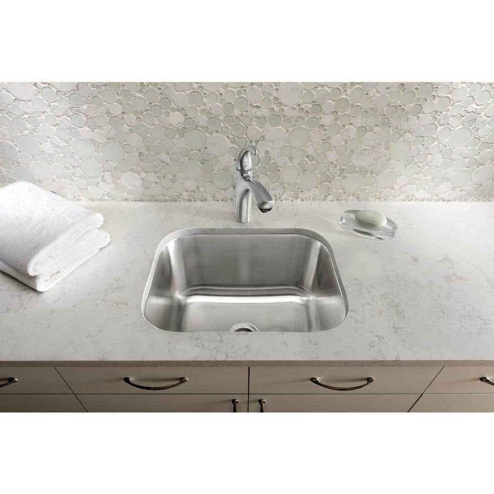 Blanco Stellar 23 in. x 17.75 in. x 12 in. Stainless Steel Undermount Laundry Sink in Brushed Satin (3)