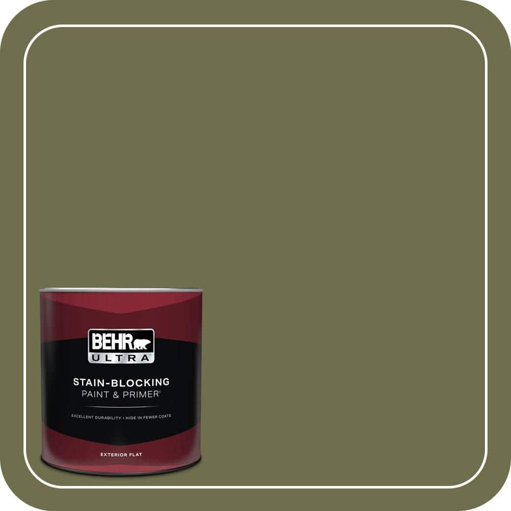 BEHR ULTRA 1 qt. #S370-7 Outdoor Oasis Flat Exterior Paint & Primer