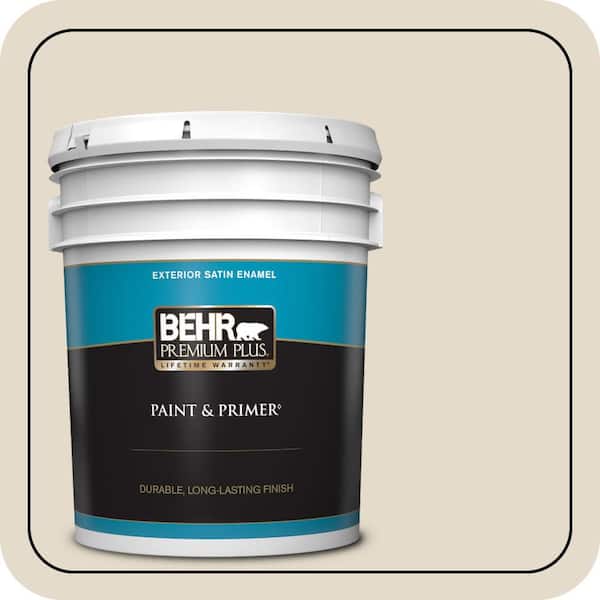 BEHR PREMIUM PLUS 5 gal. #BWC-15 Predictable Semi-Gloss Enamel Low Odor Interior Paint & Primer (3)