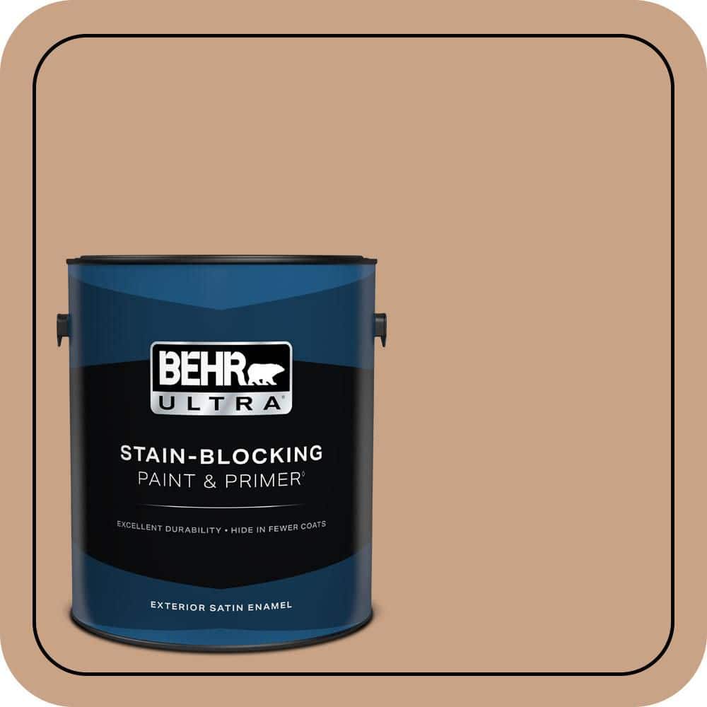 BEHR ULTRA 1 gal. #S230-4 Granola Satin Enamel Exterior Paint & Primer