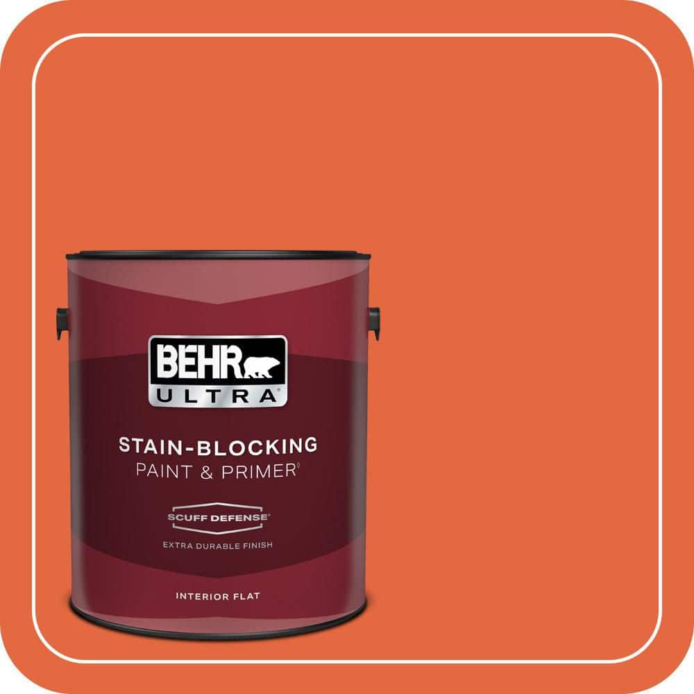 BEHR ULTRA 1 gal. #P190-6 Emergency Zone Extra Durable Flat Interior Paint & Primer (1)