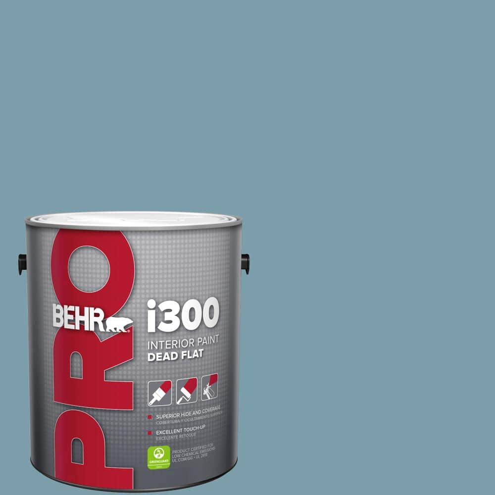 BEHR PRO 1 gal. #S470-4 Dolphin Blue Dead Flat Interior Paint