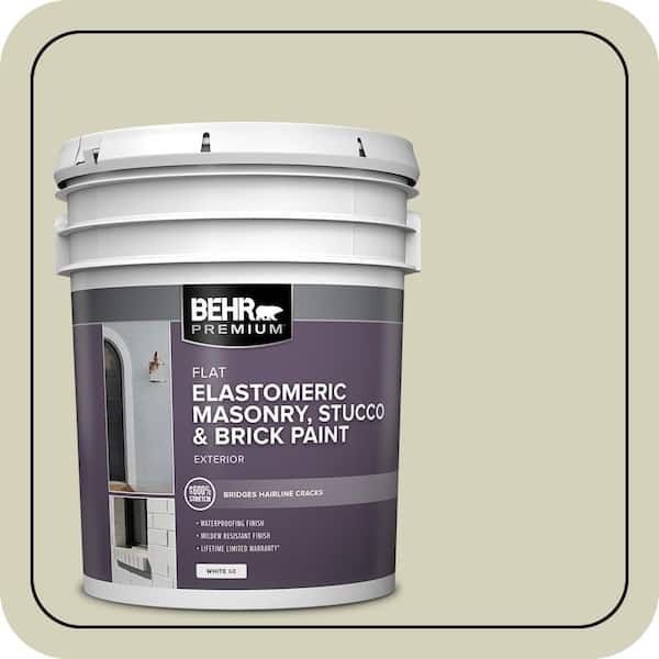 BEHR PREMIUM 5 gal. #MS-56 Amazon Mist Elastomeric Masonry, Stucco and Brick Exterior Paint (2)