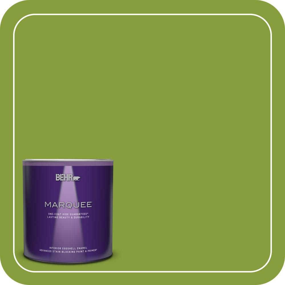 BEHR MARQUEE 1 qt. #T14-18 New Shoot Eggshell Enamel Interior Paint & Primer
