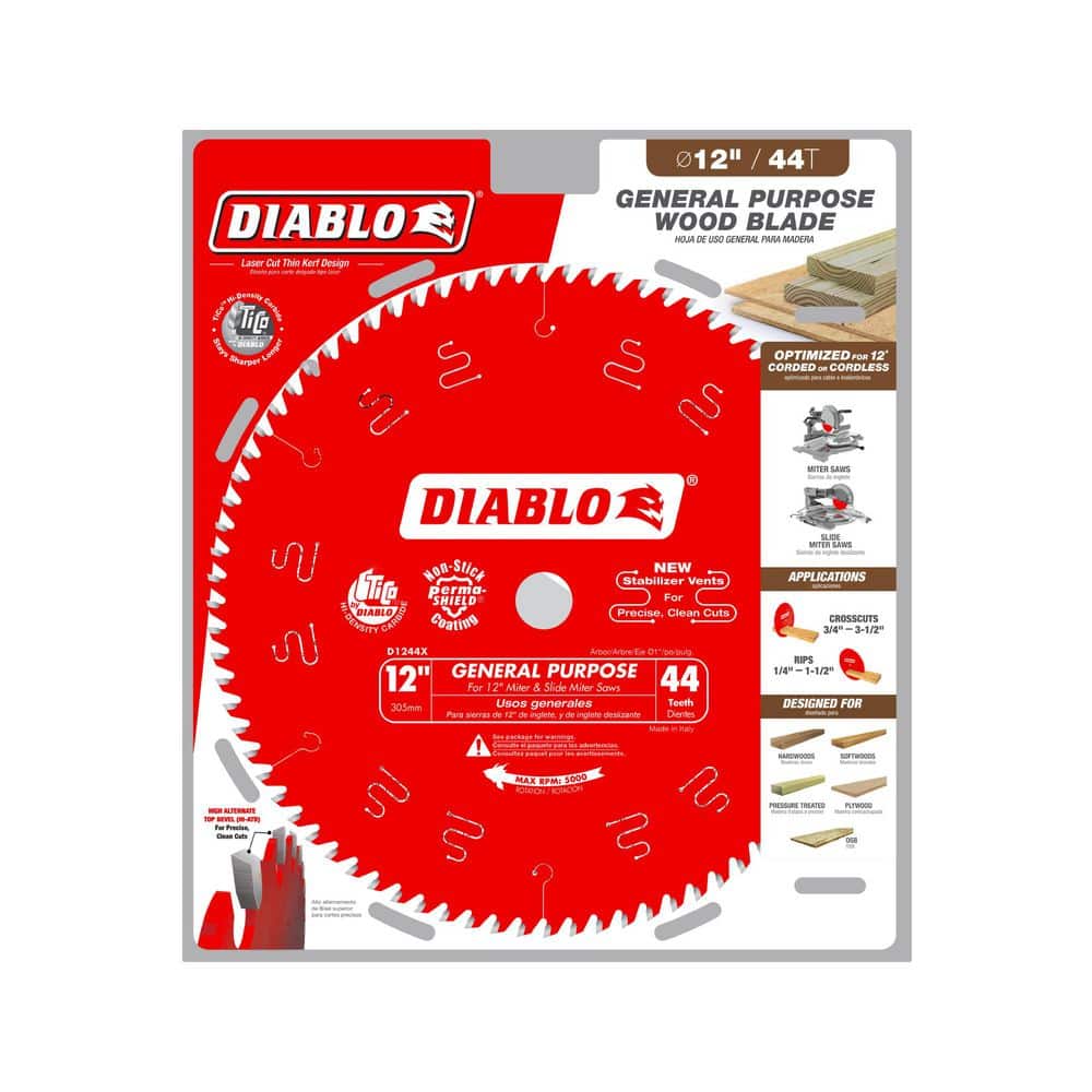 DIABLO 12 in. x 44-Tooth General Purpose Circular Saw Blade Value Pack (2-Pack) (4)