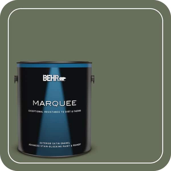 BEHR MARQUEE 1 gal. #N390-6 Laurel Garland Satin Enamel Exterior Paint & Primer (2)