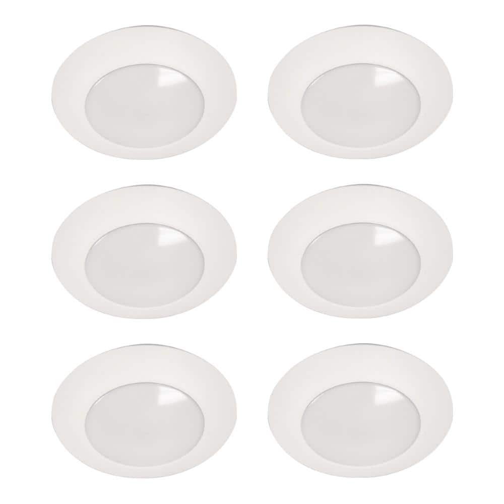 HALO 6-pack HLC 6 in. 5000K Integrated LED Recessed Light Trim