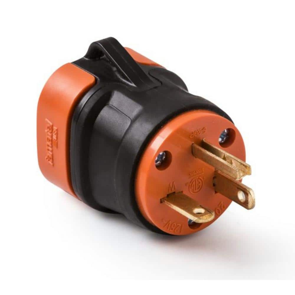 EasyLife Tech 20 Amp 125-Volt Bi-Polar NEMA Plug Heavy-Duty Rubber Grip